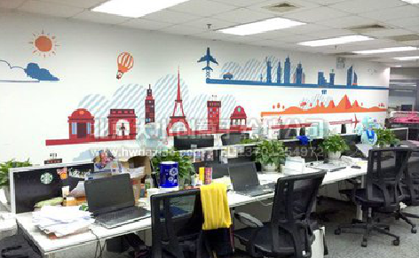 闽侯教你设计办公室墙绘的方法。