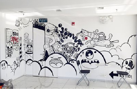 闽侯手绘墙并非传统涂鸦。